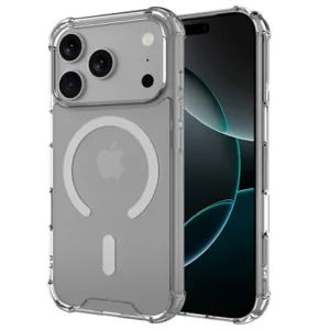 Capa para iPhone compatível com MagSafe com costas TPU reforçadas
