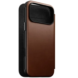 Modern Leather Folio iPhone 18 Pro Max / 17 Pro Max Rustic Brown