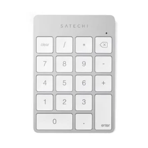 Pavé numérique Bluetooth rechargeable en aluminium Slim Silver